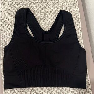All in Motion Black Sports Bra with Wide Straps